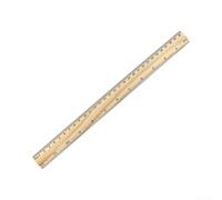 Righello in legno da 30 cm, doppia scala, righello di precisione in legno massiccio, 300 mm, robusto, infrangibile, righello scolastico per legno, 30 cm, per disegni, ufficio, 300 mm, righello in
