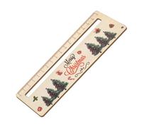 Righello in legno naturale per studenti, con scheda di assistenza alla lettura e segnalibri per bambini per uso scolastico, righello per bambini