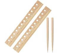 Righello in legno per piantare 33 cm, con dosatore per piante, strumento di spaziatura per ortaggi per semina e marcatura delle file, guida alle misurazioni da giardino in legno robusto, per