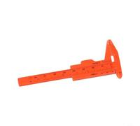 Righello in plastica da 80 mm, con doppia scala (rosso) | Costruzione in polimero antiruggine, ideale per piccole parti, dimensioni gioielli, restauro antico, letture precise