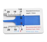 Righello in plastica per pneumatici da 0 a 20 mm, con calibro a corsoio per una misurazione accurata della profondità degli pneumatici, strumento compatto e leggero per pneumatici estivi e invernali