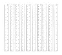 Righello in Plastica Trasparente, 10 Pezzi Righello Trasparente 30cm, Righelli in Plastica Dritta con Scala Metrica in Pollici Righello Strumento di Misura di Precisione per la Scuola Ufficio