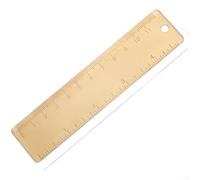 Righello in rame, 130 mm, finitura anticata, scala in metallo, per architetti e studenti (A)