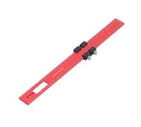 Righello Incisore da 300mm in Alluminio Lega, Righello Segnapunti Legno Compatto Rosso Nero - Precisione Antiscivolo e Resistente alla Ruggine, Ideale per Falegnami, Progettisti