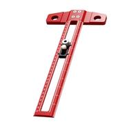 Righello layout da 90 gradi per la lavorazione del, 300mm | Quadrato a T in lega alluminio con fori guida, guida in retta, uso domestico