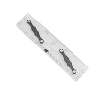 Righello Lineare Nautico per Carteggio e navigazione 30x6,5x0,5cm | Acrilico Trasparente, Scala Chiara, Acciaio Inossidabile, Portatile e Leggero per Esperti di Navigazione e Appassionati