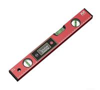 Righello magnetico digitale, in lega di precisione da 0,01°, schermo LCD per la lavorazione del legno e la lavorazione dei metalli, resistente agli urti, rosso (300 mm)