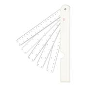 Righello metrico a forma di ventaglio, strumento di misura tecnico pieghevole per design alla moda e disegni tecnici, flessibile