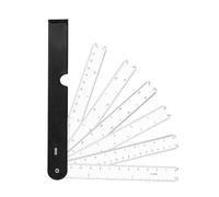 Righello metrico a forma di ventaglio, strumento di misura tecnico pieghevole per design alla moda e disegni tecnici, flessibile