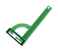 Righello metrico ad angolo retto da 300 mm, in lega di alluminio, per lavorazione del legno, con doppia scala per una misurazione accurata e allineamento di 90 gradi in falegnameria (verde)