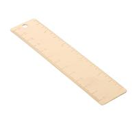 Righello Mini in Ottone a Doppia Scala, e Imperiale | Marcature Incise in Profondità, Compatto e Leggibile in Luce Bassa, per Disegno e Lavoro Sul Campo