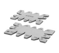 Righello Multiangolo 2 Pezzi Bianco in Metallo | Incisione Precisa, Resistente All'usura, per Taglio Legna e Utensili da Lavorazione, Scala Chiara