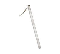 Righello multifunzione con bordi dritti strumento di misurazione 50 cm 20 "Righello diritto in acciaio inossidabile montato su auto difesa in acciaio inossidabile con design multifunzionale