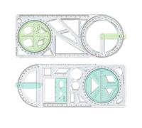 Righello multifunzione da disegno, portatile, trasparente, strumento | Righello per matematica, geometria, per bambini, ragazzi, ragazze, adolescenti, scuola, ufficio, casa, edilizia, ingegneria