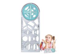 Righello Multifunzione - Modello Da Disegno Per Bambini, Assistenza Matematica, Righello Geometrico, Modello Di Disegno | Righelli Da Disegno E Stencil Strumento Di Misura Per, Junior High School Size