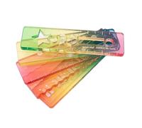 Righello multiuso tascabile per quaderni con struttura e scala imperiale chiara/graduazione metrica