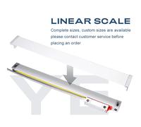 Righello ottico lineare scala lineare 1U 0,001MM Dimensioni 50 100 150 200 250 300 350 400 450 5V TTL