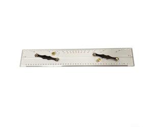 Righello parallelo 45 cm per navigazione marina con catena in alluminio, plotter in PVC trasparente per la misurazione del grafico, strumento pilota per la navigazione navale