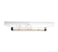 Righello parallelo a rullo, 15 cm, scala in plastica trasparente, per disegno tecnico, progettazione, planimetria, lavoro (30 cm)