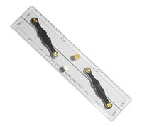 Righello parallelo da 30,5 cm con scala di facile lettura, divisore di precisione per carte marine, strumento di navigazione in plastica di qualità per vela e nautica