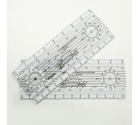 Righello parallelo per navigazione barca compatibile con grafici standard per un trasferimento affidabile del percorso e replica dei cuscinetti (trasparente)