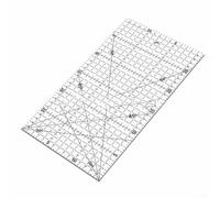 Righello Patchwork Acrilico, Griglia per bicolore per Tessuti(black) | Per Quilting e Patchwork, Griglia per bicolore , Ideale per Sarti, Acrilico per robusto, 30x16.5cm