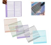 Righello per arte diamantata, strumento di allineamento per punti, kit completo e parziale, utensili da pittura diamantata, confezione da 6 griglie in acciaio inox