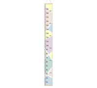 Righello per bambini - Grafico da parete per la crescita, adatto a bambini e t0ddddler, design in tela di pino, traccia i progressi 'altezza per camera da, cameretta dei giochi, regalo