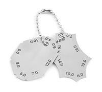 Righello per calibro di lunghezza della gamba di profondità della gola di saldatura per giunzioni a T di saldatura d'angolo, calibro in due pezzi, calibro di saldatura in acciaio