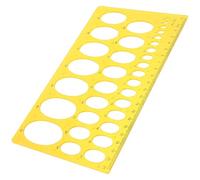 Righello per Disegno Architettonico Arancia, Plastico, Centimetri | Sagome Ellittiche Trasparenti, Scala Chiara, per Studenti di Architettura e Ingegneri, Ufficio