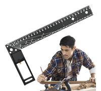 Righello per falegnameria, preciso, double-face, multi-angolo, righello per la lavorazione del legno, per architetti, falegnami, ingegneri, scuole, lavoro, casa, ufficio edilizia