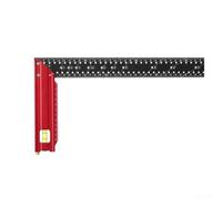 Righello per fori in lega di alluminio con livella a bolla integrata e perno angolare per una marcatura efficiente e precisa nella lavorazione del legno (40 cm)