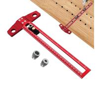 Righello per il posizionamento della foratura, modello di foratura per il mobile | Modello di per foro quadrato per armadio regolabile in lega di alluminio a T,Localizzatore di punzonatura mo