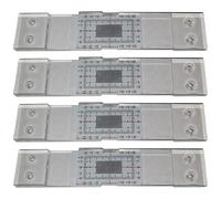 Righello per la larghezza delle crepe, 4 pollici, con montaggio a vite, accurato, con scala, misuratore di monitoraggio acrilico resistente al sole e ai graffi, per rilevare deformazioni delle pareti