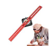 Righello per la lavorazione del legno, calibro regolabile a forma di T, strumento per disegnare a linee circolari, per la realizzazione di mobili, lavori di trasformazione del legno, falegnameria