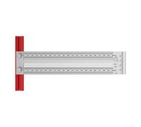 Righello per la lavorazione del legno in acciaio inossidabile con doppia superficie graduata e angolo di 90 gradi per la marcatura degli angoli superiori (200 mm)