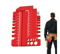 Righello per la lavorazione del legno, in lega di alluminio, 220 g, regole di serraggio per tenoni per la lavorazione del legno, calibro di misurazione per tenoni, per officine, lavori di bricolage