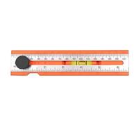 Righello per la lavorazione del legno - Righello angolare da 15° a 90°, righello portatile per ingegneri di scrittura, in acciaio, strumento quadrato per migliorare la misurazione del layout