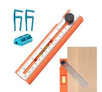 Righello Per La Lavorazione Del Legno - Rigno Scribing Regolabile Con Marcatura Angolare | Strumento Di Misurazione Del Gauge Di Layout 15-90 Gradi Carpentiere Portatile Quadrato Per Progetti Di Legno