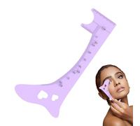 Righello per la mappatura delle sopracciglia, stencil in silicone per sopracciglia, strumento guida per il trucco, righello per posizionare le sopracciglia, strumento professionale per il trucco degli