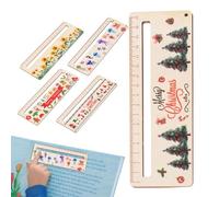 Righello per la scuola - Righello di misurazione in legno con motivi stampati, strumento di misurazione innovativo per bambini, compagni di classe e amici