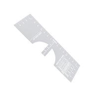 Righello per la Stampa di Magliette, Strumento di Allineamento in Acrilico, Guida Facile per Materiali da Cucito, Righello di Misurazione per la Centratura del Collo Rotondo