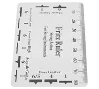 Righello per l'altezza delle corde, kit di strumenti per l'impostazione della chitarra Righello per la misurazione del basso in plastica PVC Righello per il calibro di azione delle corde