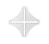Righello per lavoro a maglia, convertitore trasparente per maglieria, strumenti da cucito 2D per uso domestico, ricamo, design di abbigliamento, insegnamento