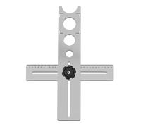 Righello per localizzazione fori in vetro ceramico da 40 cm per diverse dimensioni in acciaio inossidabile regolabile strumento di perforazione guida rapida