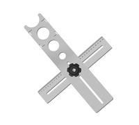 Righello per localizzazione fori in vetro ceramico da 40 cm per diverse dimensioni in acciaio inossidabile regolabile strumento di perforazione guida rapida