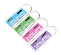 Righello per matematica con mini calcolatrice riutilizzabile in plastica per studenti righello trasparente dritto scuola ufficio strumenti di misurazione collage studio comodo e bello