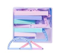 Righello per matematica e geometria, scala di misurazione trasparente, kit | Set geometria | Righello matematico portatile magnetico | Righello per geometria Kit di disegno strumenti matematici | Per