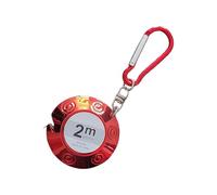 Righello per metro a nastro in miniatura multicolore da 2, Red | Corpo in ABS e doppie unità misura per le attività quotidiane con design ergonomico facile