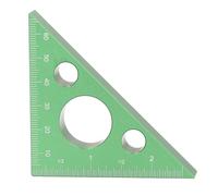 Righello per misura ad angolo retto, lega di alluminio spessa, righello ad angolo di 45 gradi, triangolo, righello quadrato, strumenti per la lavorazione del legno, per falegnami (Verde)